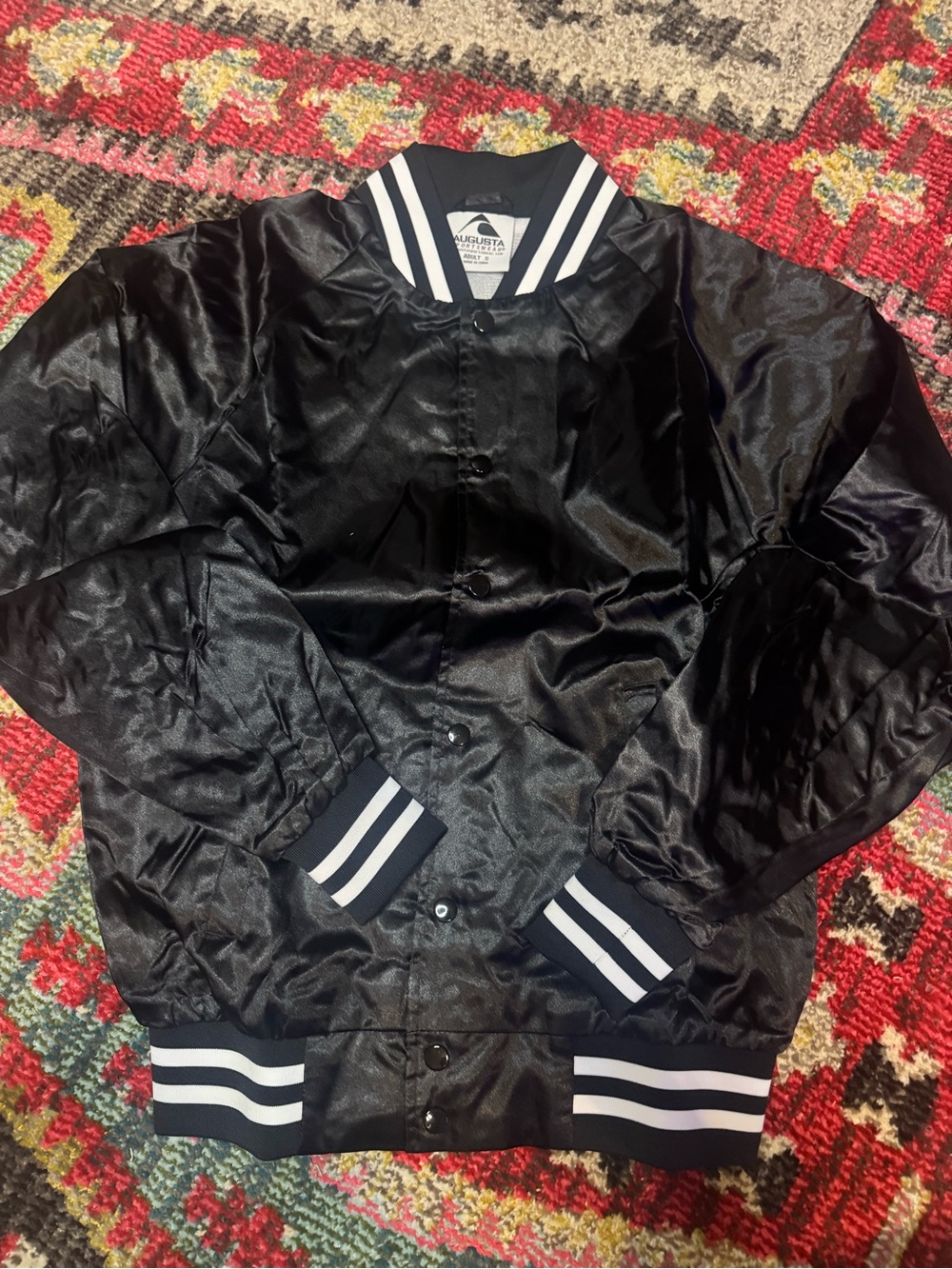 Blk/Wht Baseball Style Jacket Women’s Small NWT - Picture 2 of 4